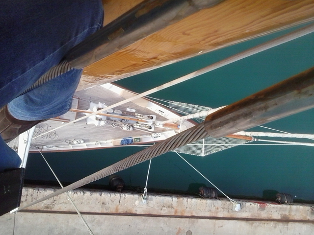 Schooner Fleurtje, revisión de mástiles