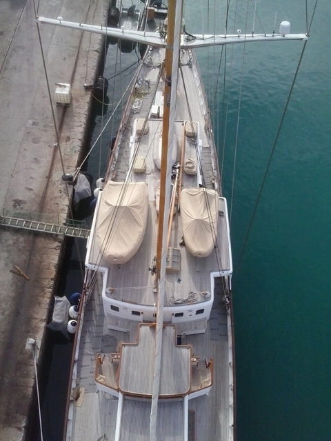 Schooner Fleurtje, revisión de mástiles