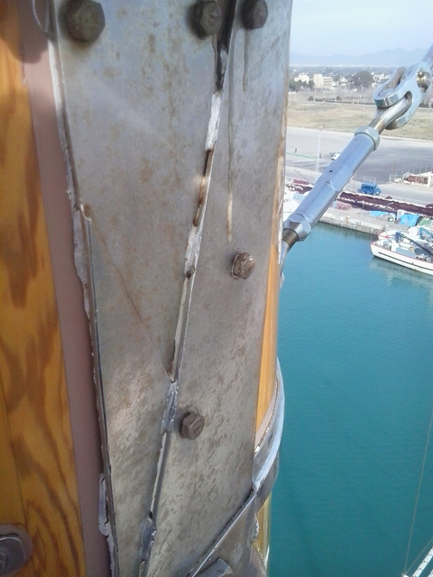 Schooner Fleurtje, revisión de mástiles