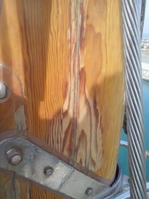 Schooner Fleurtje, revisión de mástiles